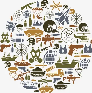 矢量插图部队PPT元素免抠