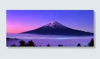 日本富士山夜景美景背景高清