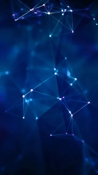 渐变蓝底线条白色发光H5背景素材高清