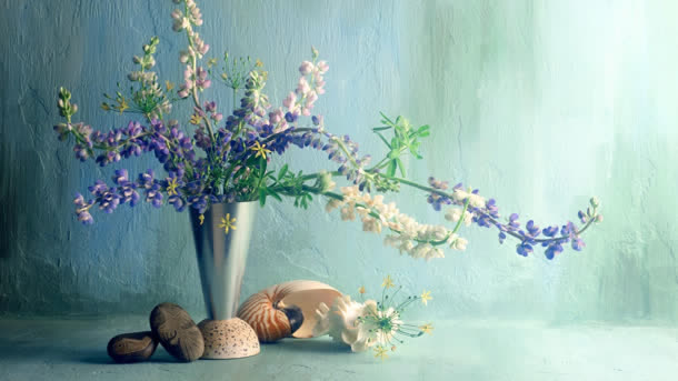 静物花瓶油画水彩画免抠