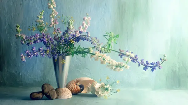 静物花瓶油画水彩画免抠