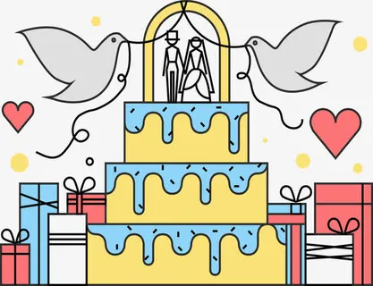 结婚典礼示意图.免抠