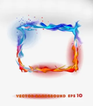 手绘火焰边款免抠