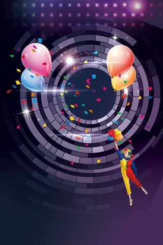 紫色科幻愚人节背景素材高清