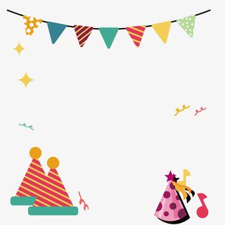 手绘卡通生日彩旗音符海报设计素免抠手绘/卡通卡通元素