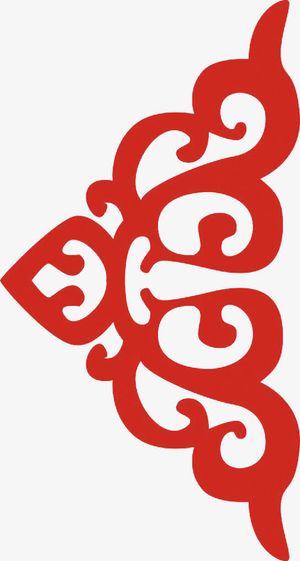 中式花纹精美卡通免抠