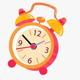 卡通闹钟设计矢量图免抠