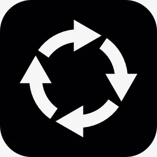 周期由四箭圈在一个圆形广场图标免抠