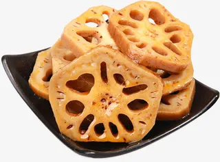 实物美味一盘蜜汁藕免抠