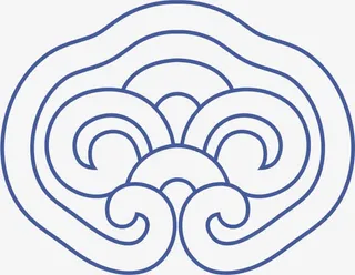 角花底纹花型对称平面图形免抠