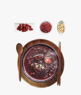 红豆薏米粥PNG免抠