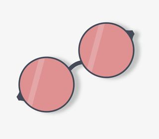 可爱卡通简约女性眼镜免抠