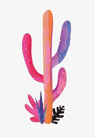 水彩仙人掌免抠