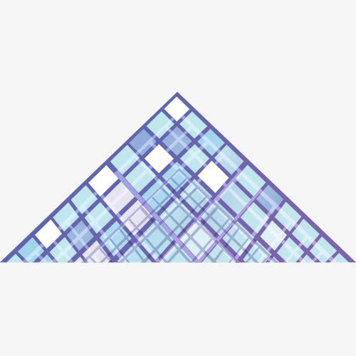 紫色玻璃金字塔免抠