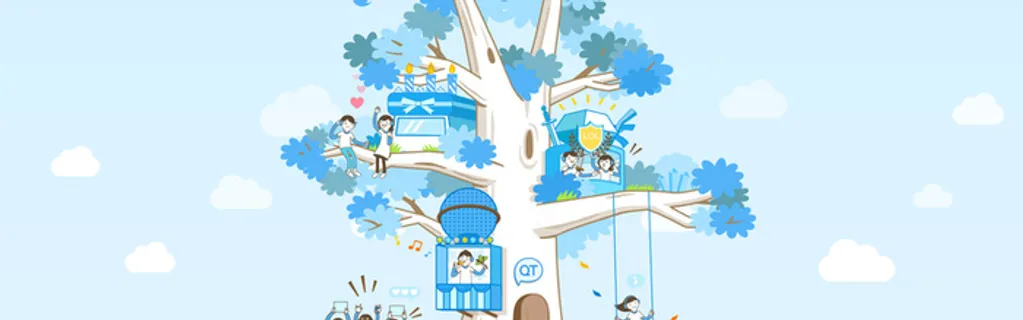 梦幻卡通树背景高清