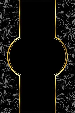 黑金花纹样式边框背景高清