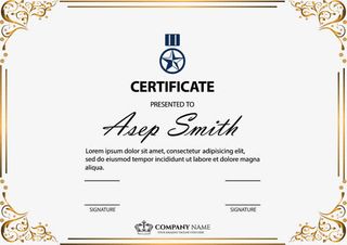 复古花纹边框英国证书免抠