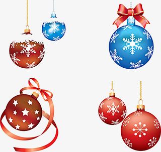 免抠彩球雪球装饰免抠