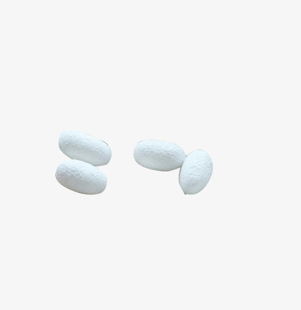 实物蚕丝球两个免抠