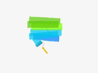 彩色油漆粉刷banner矢量素材