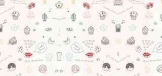 卡通手绘蛋糕店卡通图标简约背景高清