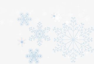 闪亮雪花大雪素材免抠