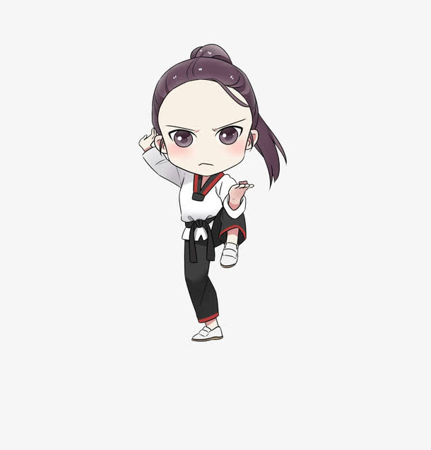 跆拳道女生免抠