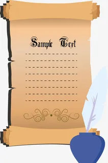 黄皮卷轴素材免抠