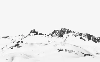 黑色中国风冬季大山免抠