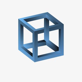 矛盾的视觉立方体免抠