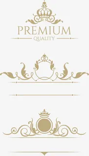 矢量欧式皇冠花纹设计素材免抠