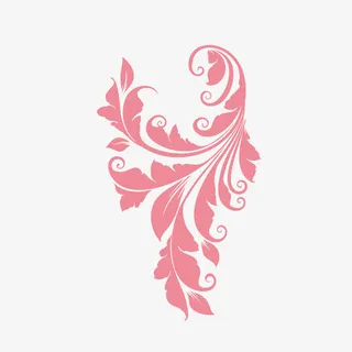 红色大片花色免抠