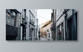 简约大气欧式建筑海报背景免抠