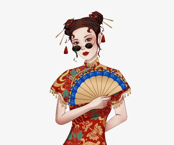 中国风网红美女免抠