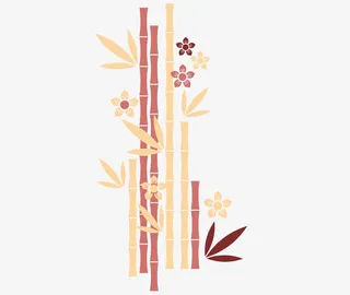 矢量中式雕花竹子免抠