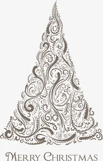 圣诞节灰色圣诞树免抠