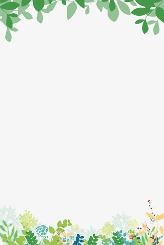 绿色清新树叶装饰背景