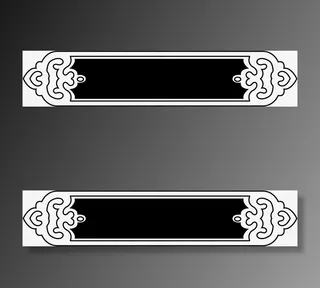 纯黑欧式边框免抠