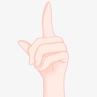 嘘手势的卡通插画倥免抠