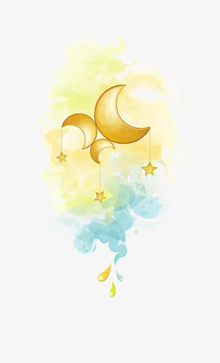 梦幻月亮挂件免抠