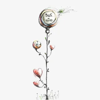 手绘花状文本框免抠