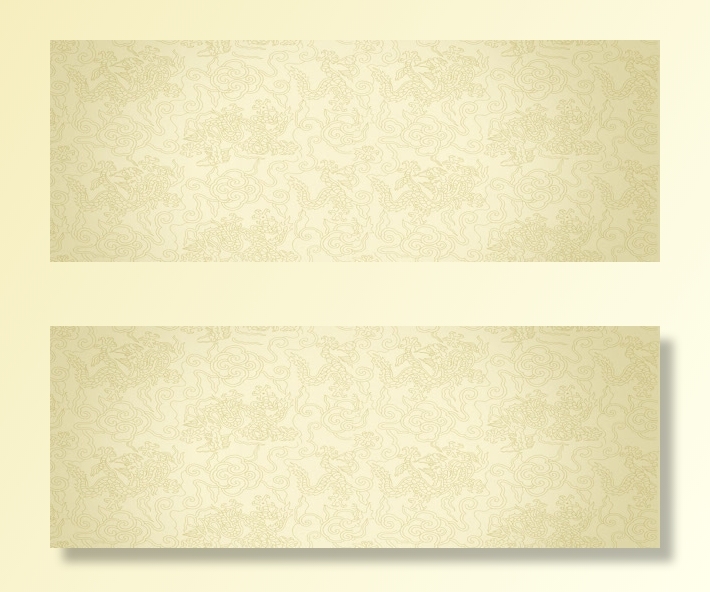 中秋古典风花纹背景banner免抠