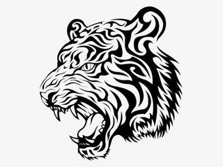 老虎头图腾免抠