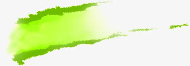 绿色艺术墨迹创意痕迹免抠