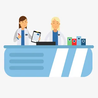 医生办公室卡通医疗人物矢量素材免抠