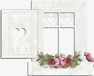 文艺窗台PNG素材免抠