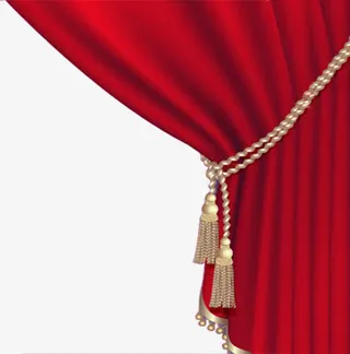 窗帘红色右海报背景七夕情人节