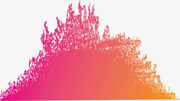 红色斑斓花纹免抠