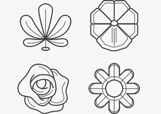 花朵简笔画免抠