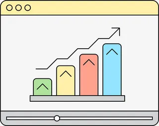 简约彩色价格走势矢量图免抠